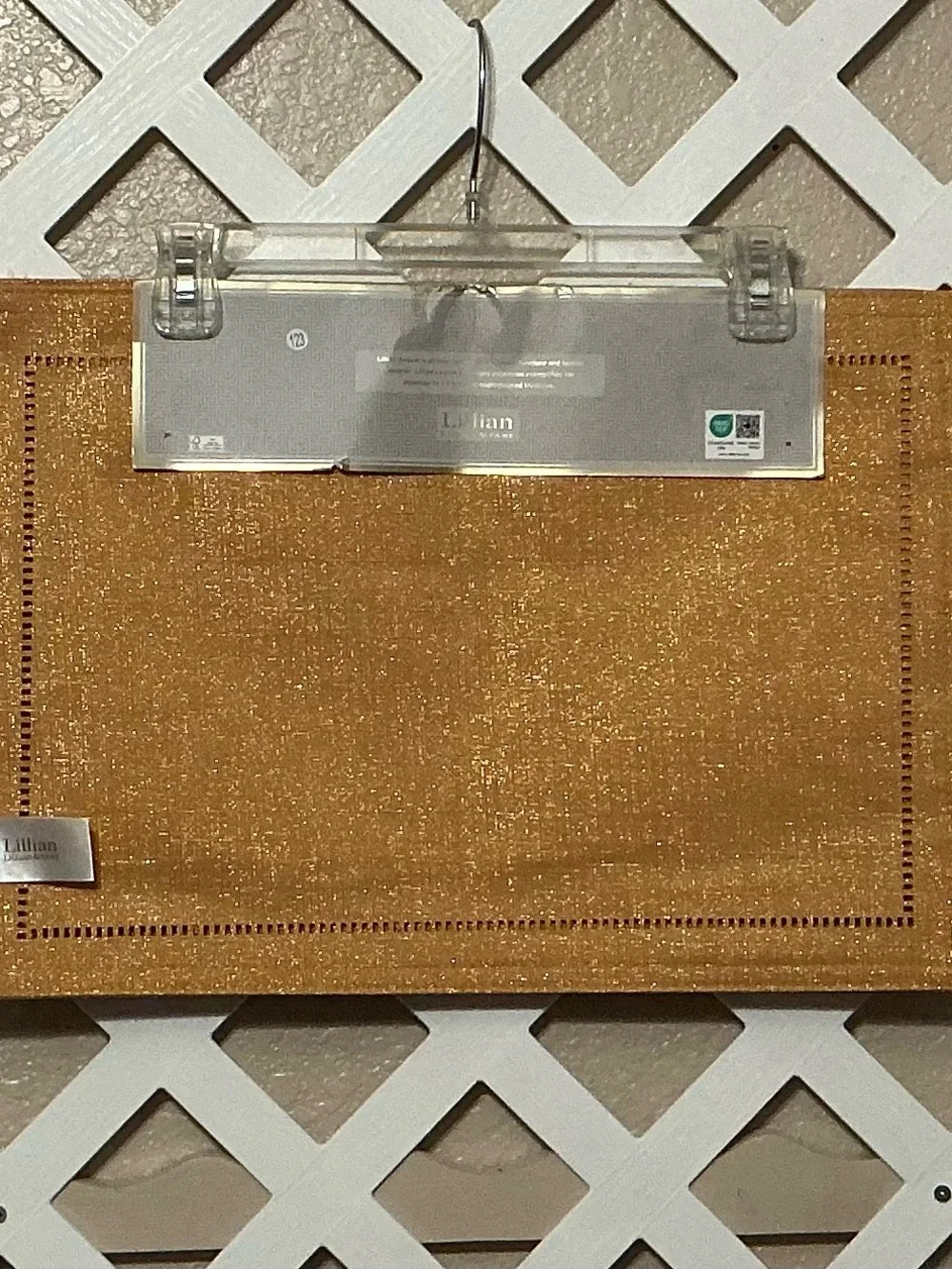 Gold Metallic Shimmer Placemats with Cutout Accents
